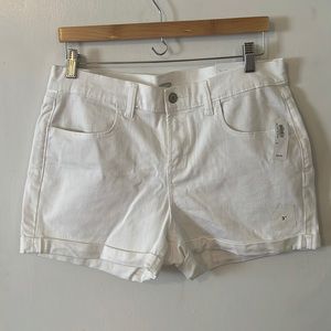 NWT Old Navy white denim shorts size 12